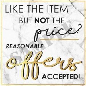 Make me a Reasonable Offer!